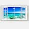 Designart - Open Window to Wavy Ocean - Extra Large Seashore Canvas Art